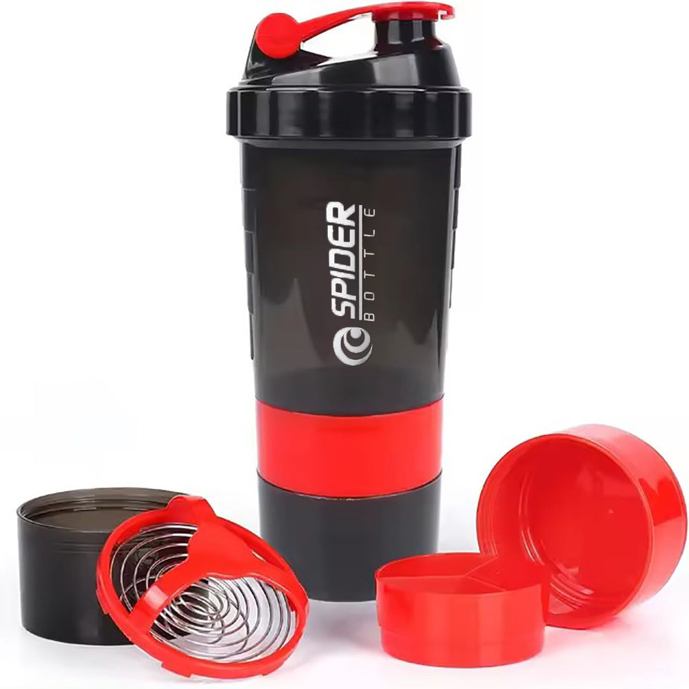 Large capacity protein powder shaking cup 550ml portable sports and fitness water cup with scale