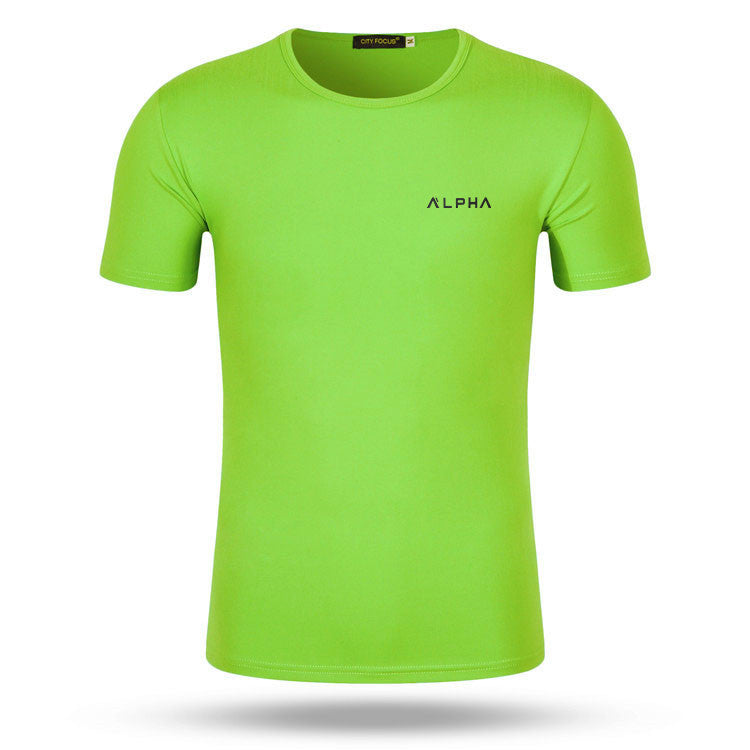Fitness Short Sleeve Workout T-Shirt for Men, High Elasticity, Quick-Dry Training Gym Shirt