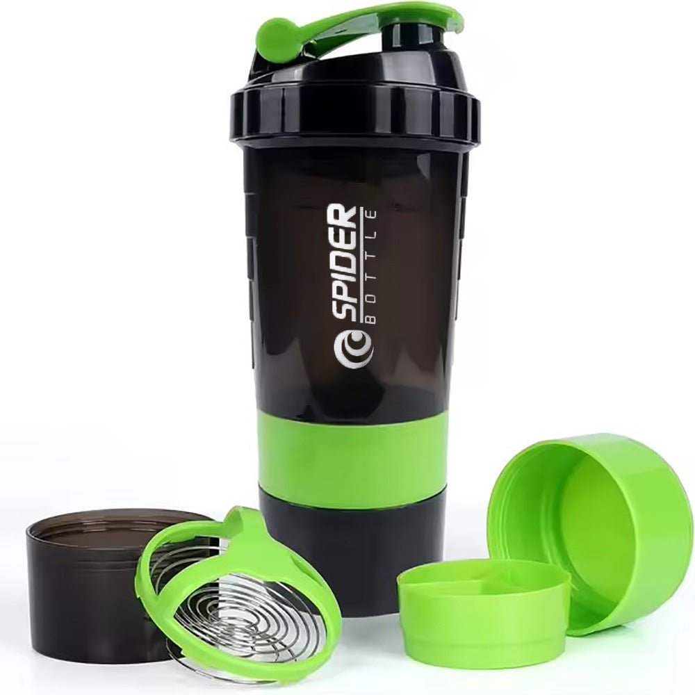 Large capacity protein powder shaking cup 550ml portable sports and fitness water cup with scale
